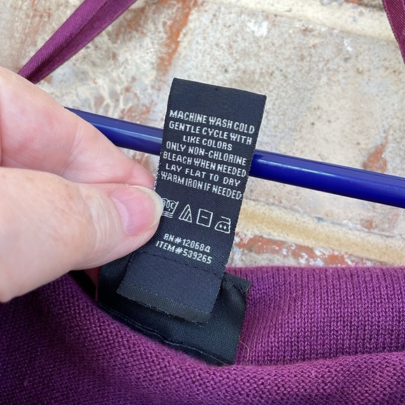 Torrid Purple Off-the-Shoulder Sweater with Elegant Draped Neckline - Picture 7 of 8